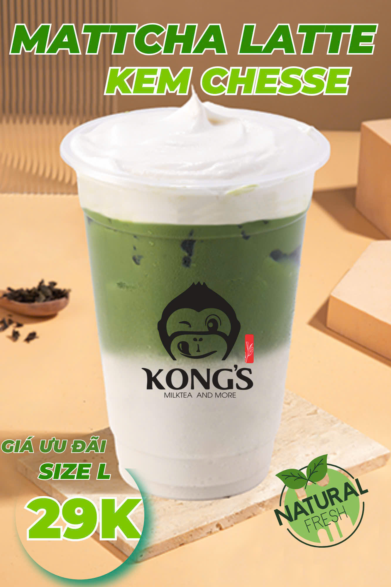 Matcha Latte Kem Cheese