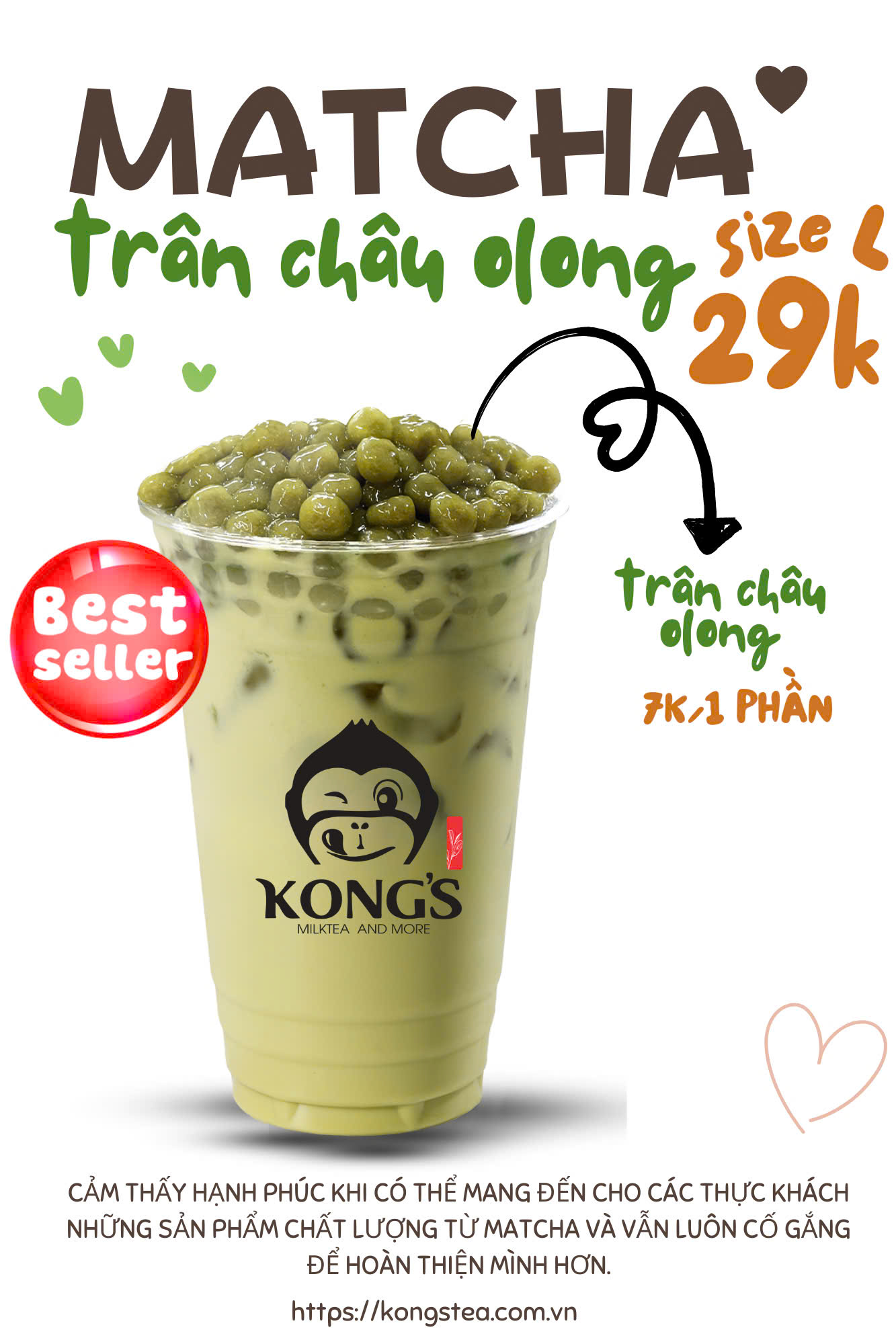 Matcha Trân Châu Olong